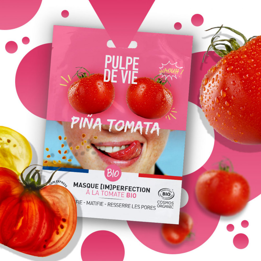Mască pentru imperfecțiuni Piña Tomata Pulple de Vie